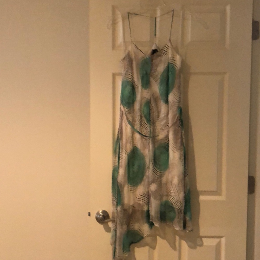 Stunning white and green dress